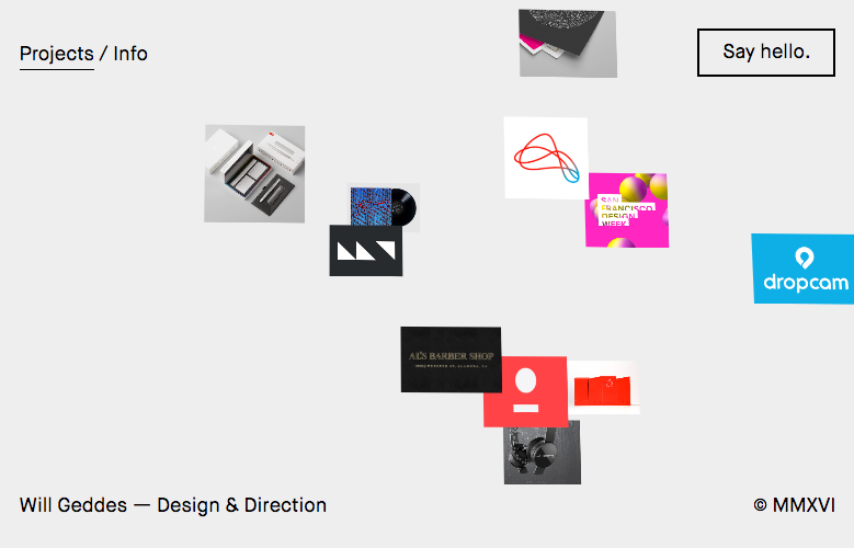 Experimental composition - Web Design Trends
